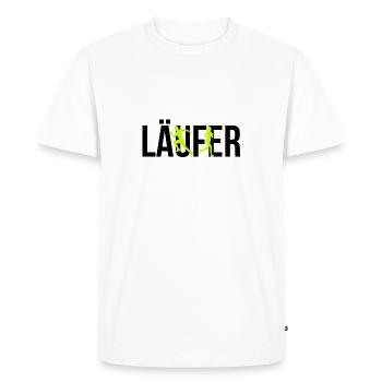 Runner athlete run race jog sport competition - Men's Premium Organic T-Shirt - white - Front - Nico (187cm)