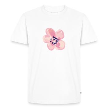 Fleur de printemps fleur d'été rose - T-shirt Premium bio Homme - blanc - Devant - Nico (187cm)
