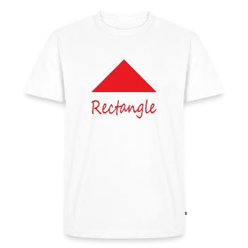 Wrong Rectangle Shape - Men's Premium Organic T-Shirt - white - Front - Nico (187cm)