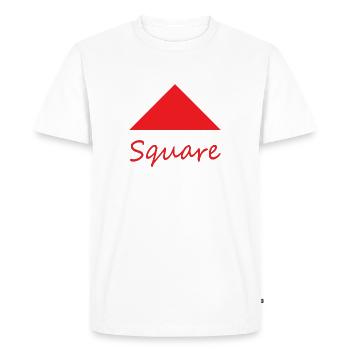 Wrong Square Shape - Men's Premium Organic T-Shirt - white - Front - Nico (187cm)