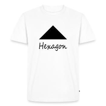 Wrong Hexagon Shape - Men's Premium Organic T-Shirt - white - Front - Nico (187cm)