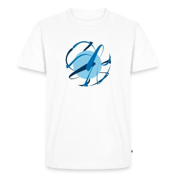 Art, résumé, balle - T-shirt Premium bio Homme - blanc - Devant - Nico (187cm)