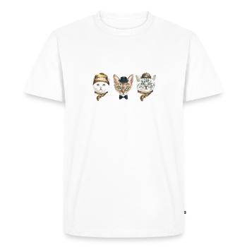 Cats cats - Men's Premium Organic T-Shirt - white - Front - Nico (187cm)