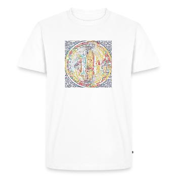 Bitcoin - T-shirt Premium bio Homme - blanc - Devant - Nico (187cm)