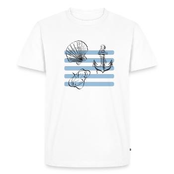 Conception de la plage et de la mer - T-shirt Premium bio Homme - blanc - Devant - Nico (187cm)