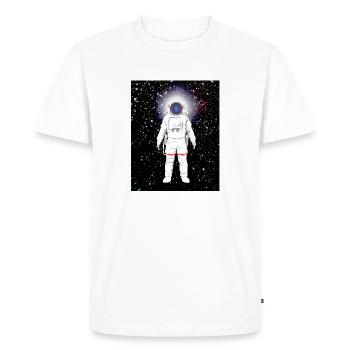 Space Man Astronaut - Men's Premium Organic T-Shirt - white - Front - Nico (187cm)