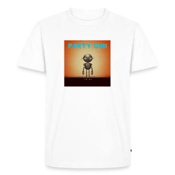 Faire la fête ON - T-shirt Premium bio Homme - blanc - Devant - Nico (187cm)