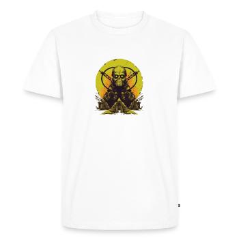 Chernobyl Atom 6 - Men's Premium Organic T-Shirt - white - Front - Nico (187cm)