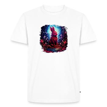 Animaux de compagnie Happy Bearded Collie Pâques pour les garçons race de chien - T-shirt Premium bio Homme - blanc - Devant - Nico (187cm)