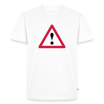 Signe d'exclamation - T-shirt Premium bio Homme - blanc - Devant - Nico (187cm)