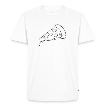 Pizza - Men's Premium Organic T-Shirt - white - Front - Nico (187cm)