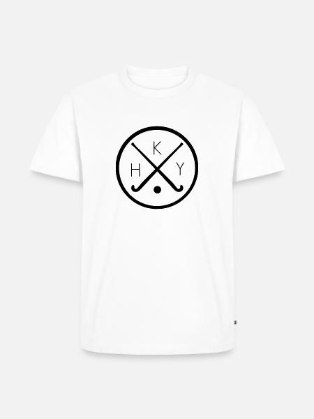 Field hockey logo - Men's Premium Organic T-Shirt - white