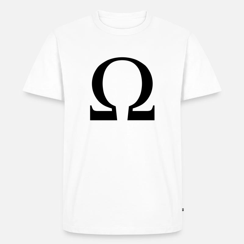 Omega - Männer Premium Bio T-Shirt - Weiß