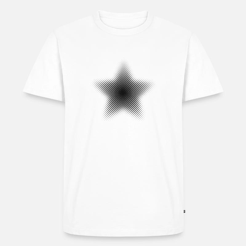 Points d’astérisque de pixel étoile - T-shirt Premium bio Homme - blanc