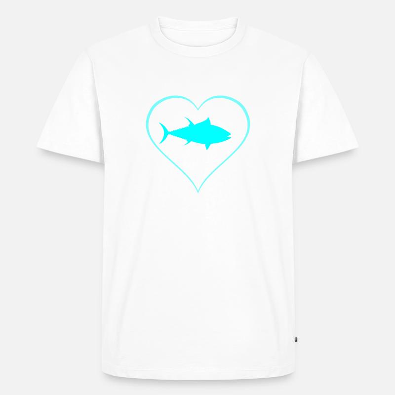 Thunfisch - Männer Premium Bio T-Shirt - Weiß
