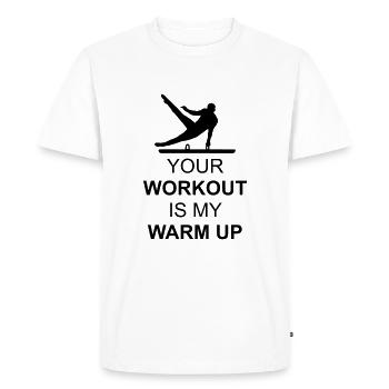 Gymnastique, Gymnastes, Hommes - Men’s Gymnastics - T-shirt Premium bio Homme - blanc - Devant - Nico (187cm)