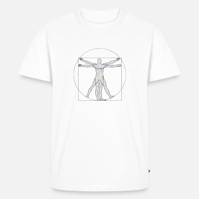 Da Vinci Programmierer Geschenkidee - Männer Premium Bio T-Shirt - Weiß