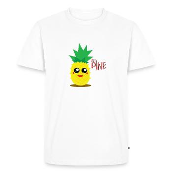 Funny pineapple - Men's Premium Organic T-Shirt - white - Front - Nico (187cm)