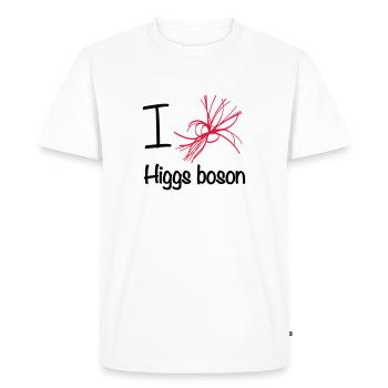I love Higgs boson - T-shirt Premium bio Homme - blanc - Devant - Nico (187cm)