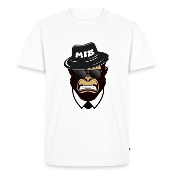 GORILLA, Le pouvoir dans les affaires, MiB - T-shirt Premium bio Homme - blanc - Devant - Nico (187cm)
