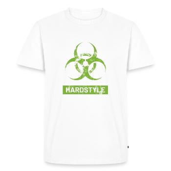 Symbole de danger biologique Hardstyle - Danger - T-shirt Premium bio Homme - blanc - Devant - Nico (187cm)