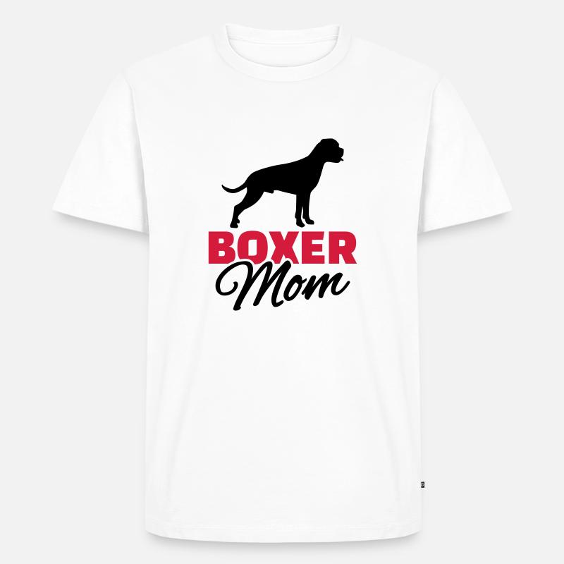Boxer - Männer Premium Bio T-Shirt - Weiß