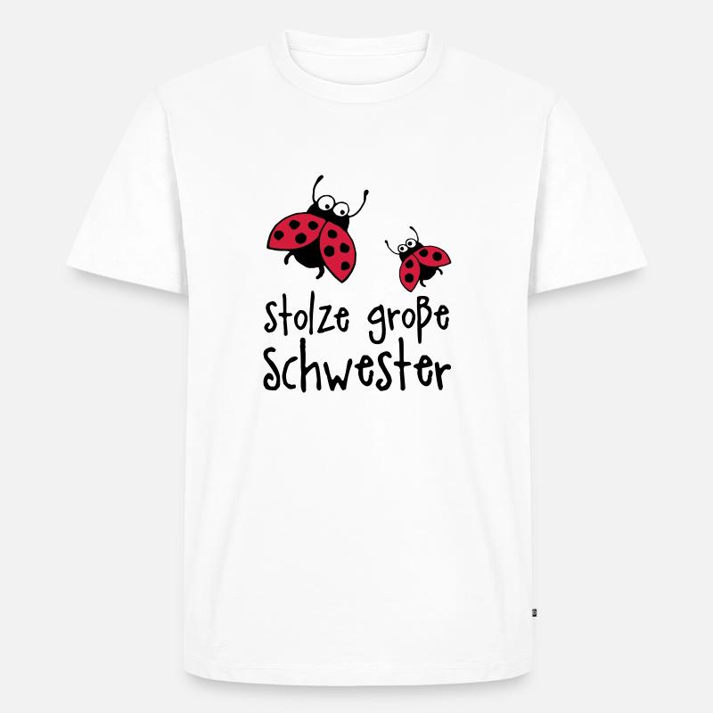 stolze_grosse_schwester_a_2c - Männer Premium Bio T-Shirt - Weiß