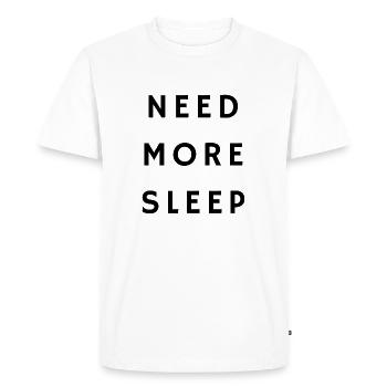 NEED MORE SLEEP Pregnancy Sleeping Parents - Men's Premium Organic T-Shirt - white - Front - Nico (187cm)