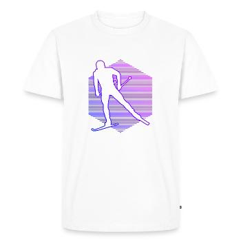 Women's Cross-Country Classic Cross-Country Skating Cross-Country Skating - Men's Premium Organic T-Shirt - white - Front - Nico (187cm)