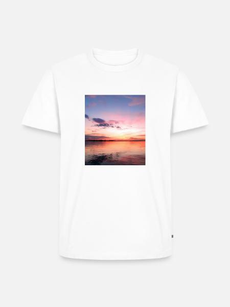 Sonnenuntergang - Männer Premium Bio T-Shirt - Weiß