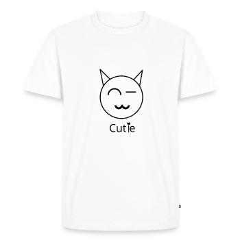 Cutie - T-shirt Premium bio Homme - blanc - Devant - Nico (187cm)