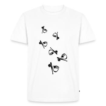 Base-ball - T-shirt Premium bio Homme - blanc - Devant - Nico (187cm)