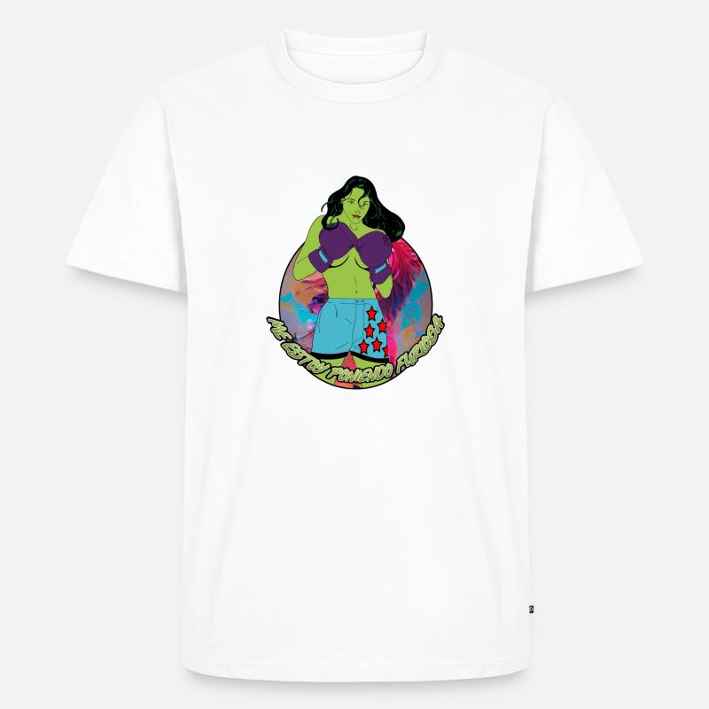 Ich werde wütend - Männer Premium Bio T-Shirt - Weiß