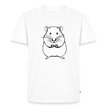 Hamster mignon animal rongeur animaux drôle animal 8 - T-shirt Premium bio Homme - blanc - Devant - Nico (187cm)