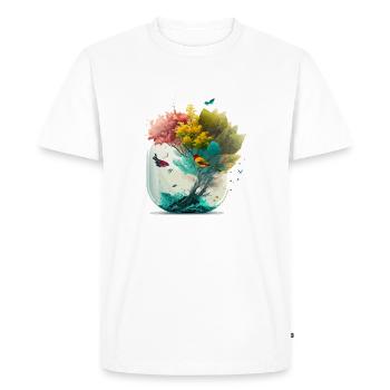 The miniature forest - Men's Premium Organic T-Shirt - white - Front - Nico (187cm)