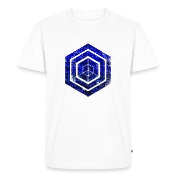 hexagon programming programmer coding geometric - Men's Premium Organic T-Shirt - white - Front - Nico (187cm)