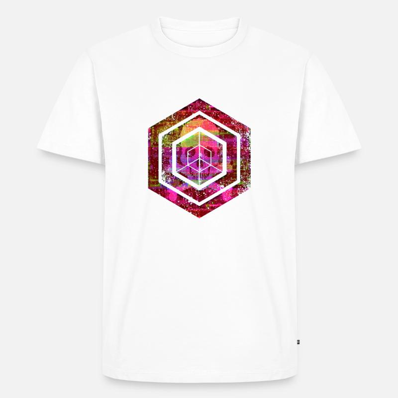 Hexagon-Programmierung Programmierer Codierung geometrisch - Männer Premium Bio T-Shirt - Weiß