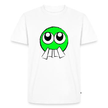 Visage (couleur librement sélectionnable) - T-shirt Premium bio Homme - blanc - Devant - Nico (187cm)