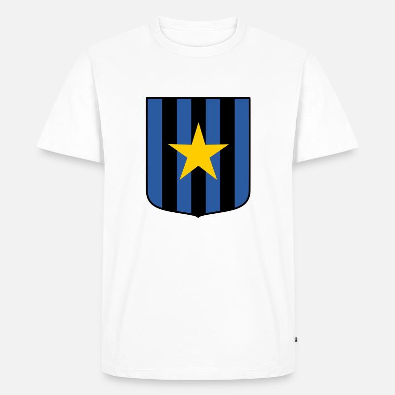 Dunkelblau - Männer Premium Bio T-Shirt - Weiß