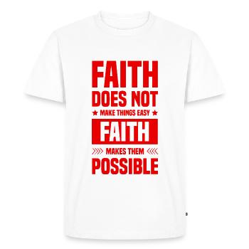 bibel glaube - Männer Premium Bio T-Shirt - Weiß - Vorne - Nico (187cm)
