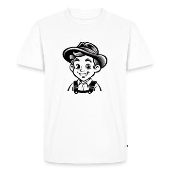 Garçon de la campagne - T-shirt Premium bio Homme - blanc - Devant - Nico (187cm)