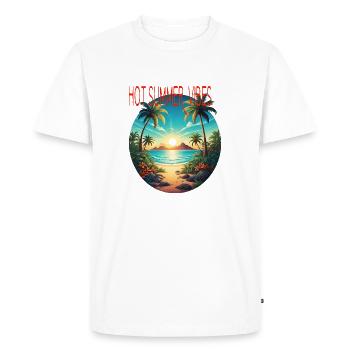 hot summer vibes - Men's Premium Organic T-Shirt - white - Front - Nico (187cm)