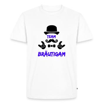 Équipe Groom - T-shirt Premium bio Homme - blanc - Devant - Nico (187cm)