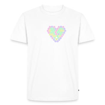 Exprimer l’amour à travers le mochi - T-shirt Premium bio Homme - blanc - Devant - Nico (187cm)