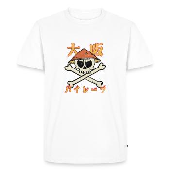 Osaka Pirates (in Japanese) - Men's Premium Organic T-Shirt - white - Front - Nico (187cm)