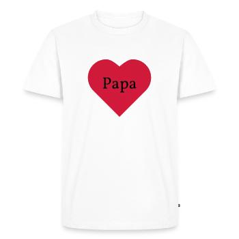 J'aime papa - T-shirt Premium bio Homme - blanc - Devant - Nico (187cm)