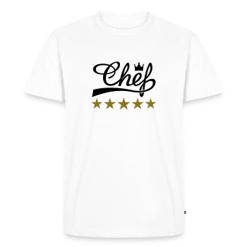 Chef - T-shirt Premium bio Homme - blanc - Devant - Nico (187cm)