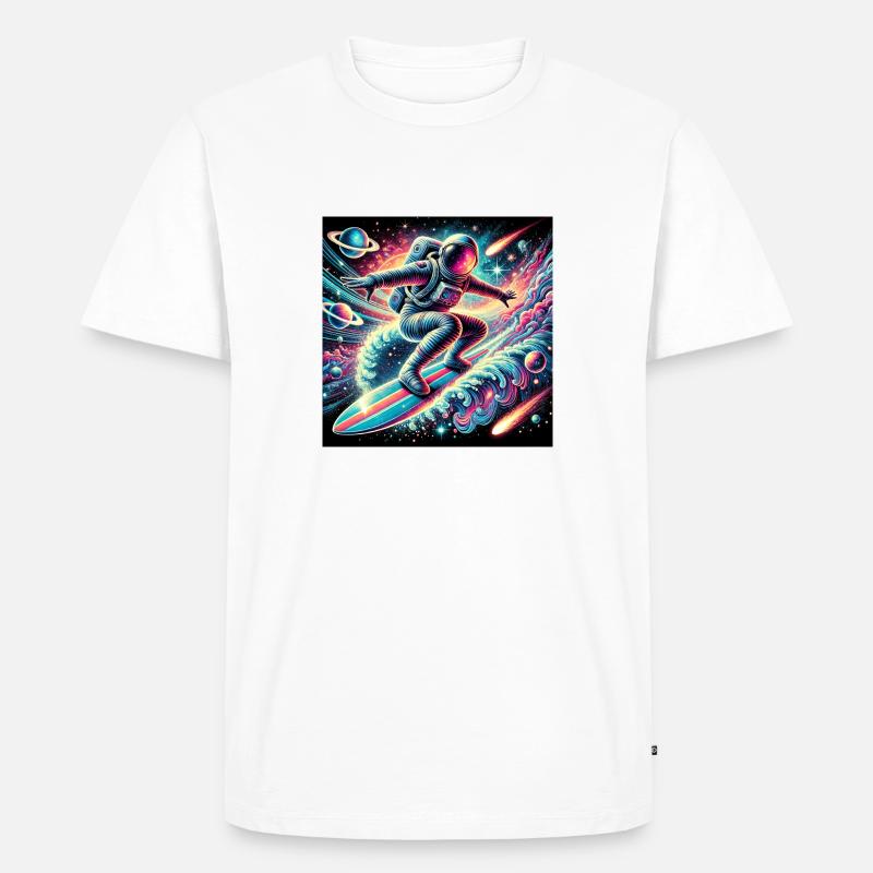 Astronaut - Männer Premium Bio T-Shirt - Weiß