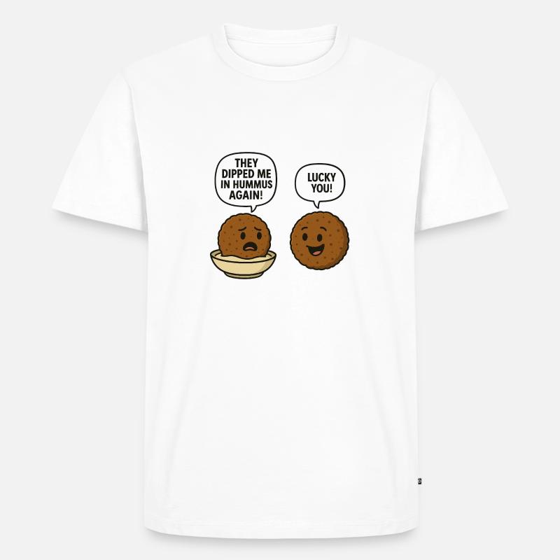 Falafel Talk - Männer Premium Bio T-Shirt - Weiß