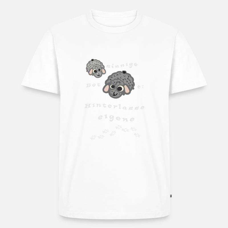Hinterlasse eigene Spuren - Männer Premium Bio T-Shirt - Weiß